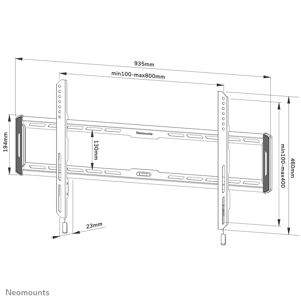Neomounts WL30-550BL18 TV-Wandhalterung 43-86" - ultraflach - einfache Installation